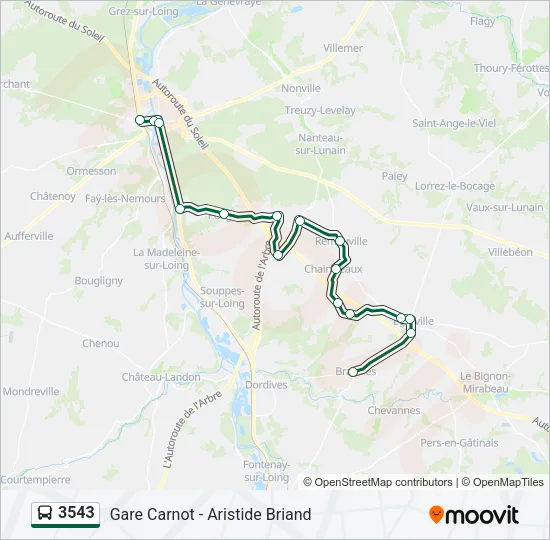3543 Bus Line Map