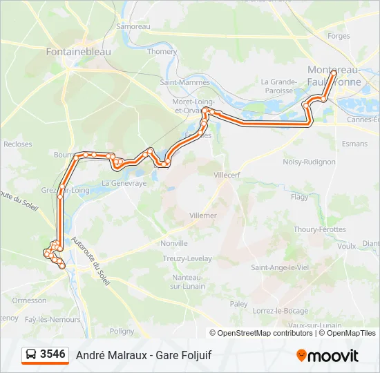 3546 Bus Line Map