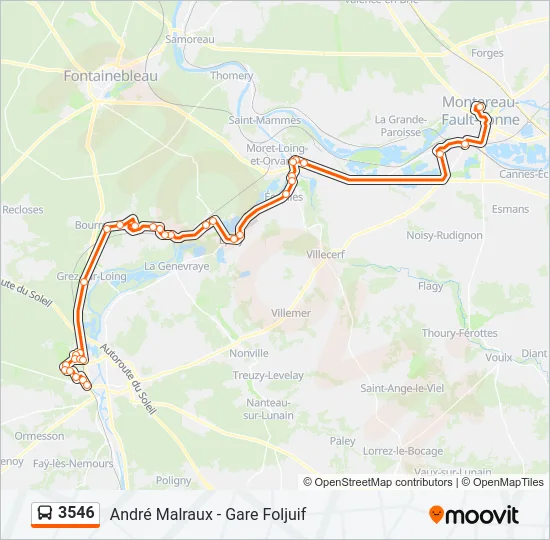 3546 Bus Line Map