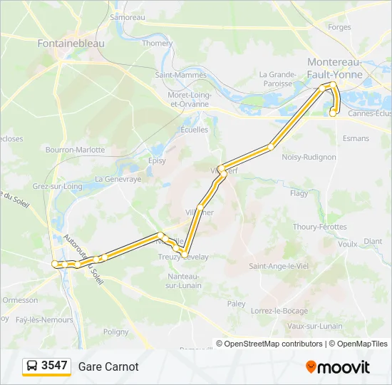 3547 Bus Line Map