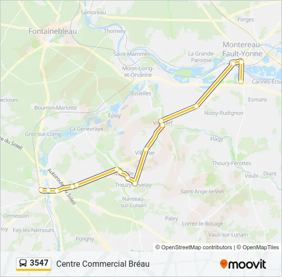 3547 Bus Line Map