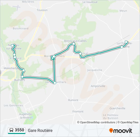 3550 bus Line Map