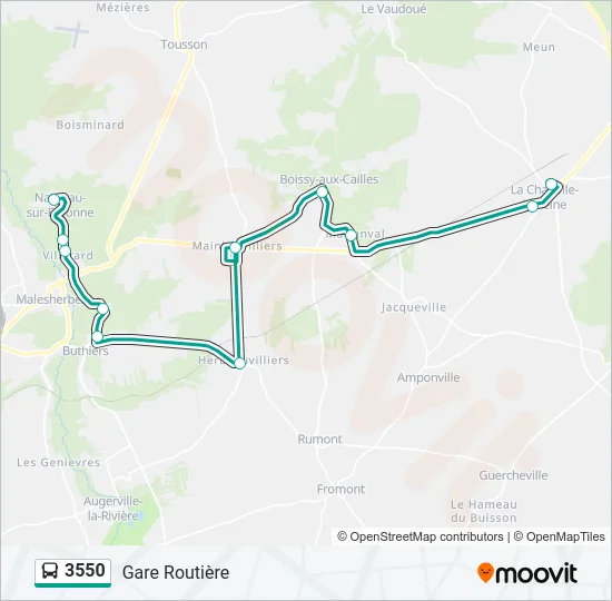 3550 Bus Line Map