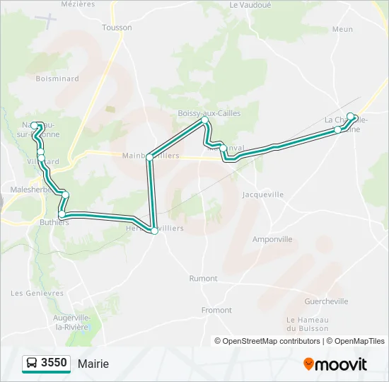 3550 Bus Line Map