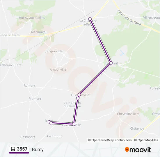 3557 Bus Line Map