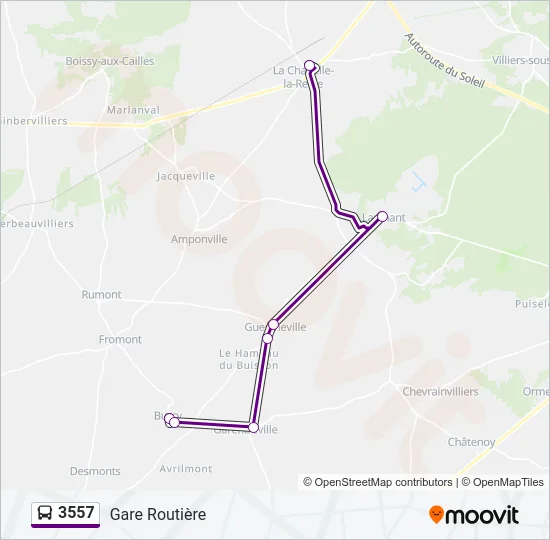 3557 Bus Line Map