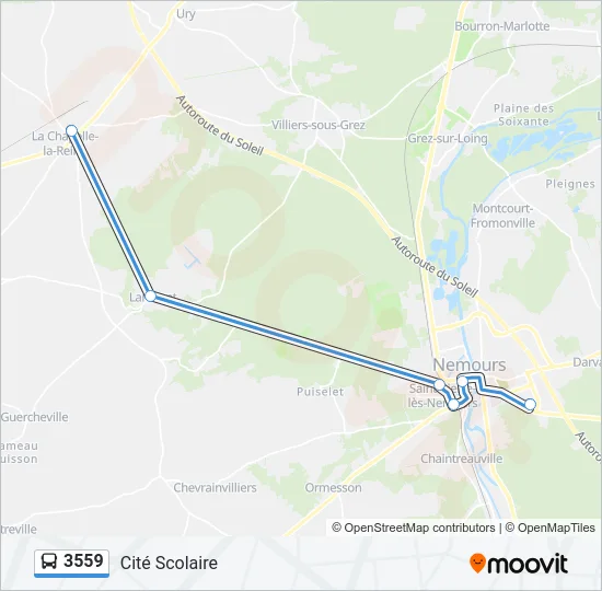 3559 Bus Line Map