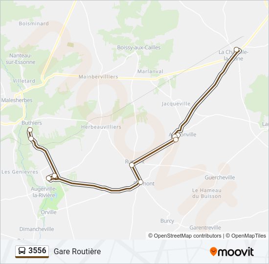 3556 bus Line Map