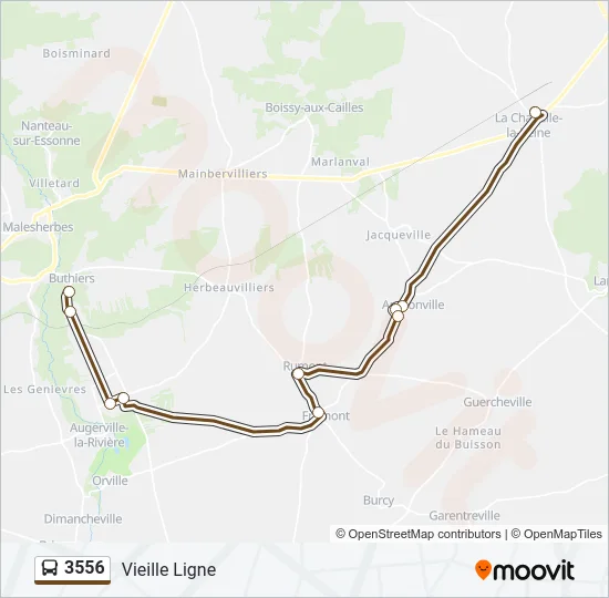 3556 Bus Line Map