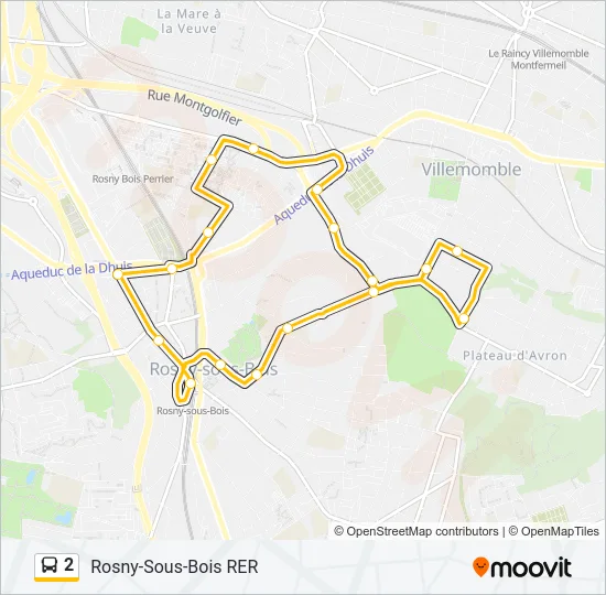 2 Bus Line Map
