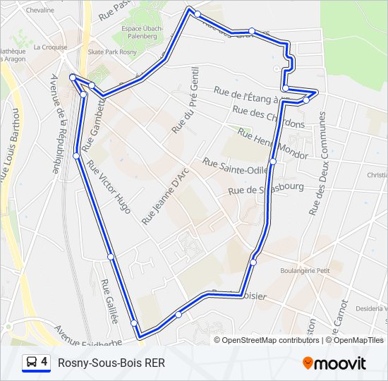 4 bus Line Map