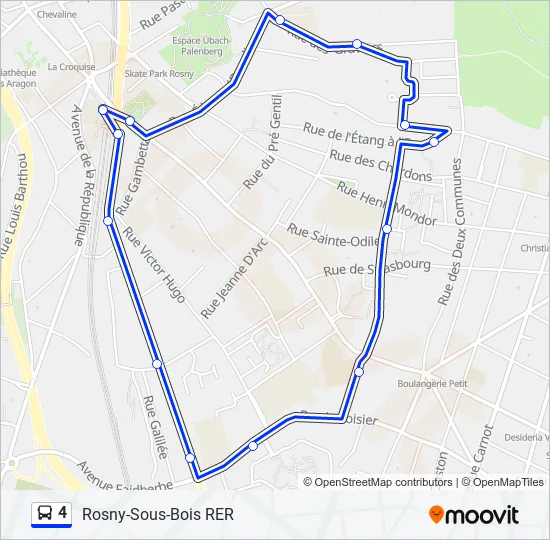 4 Bus Line Map