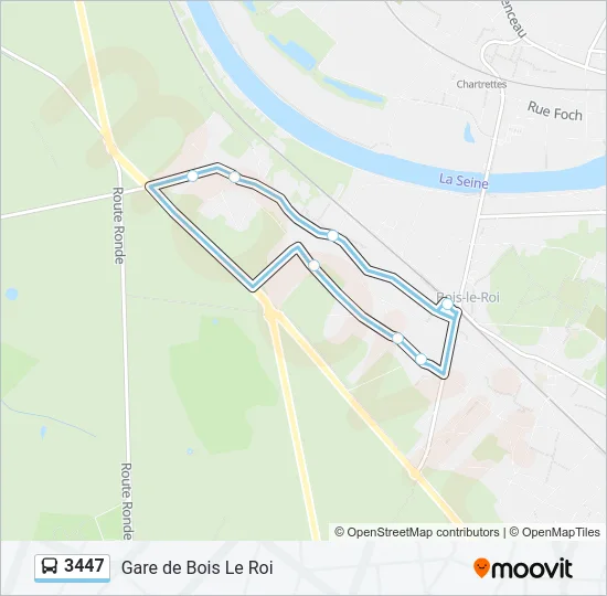 3447 Bus Line Map