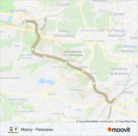 V Train Line Map