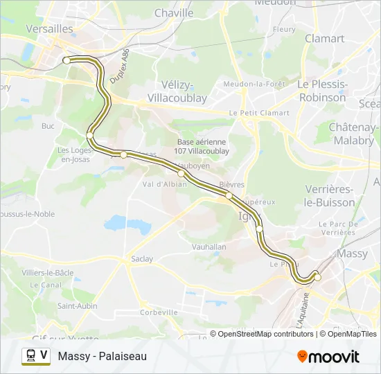 V Train Line Map