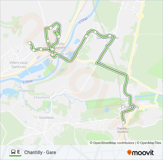 E Bus Line Map