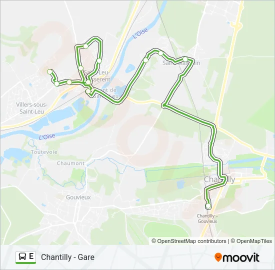 E Bus Line Map
