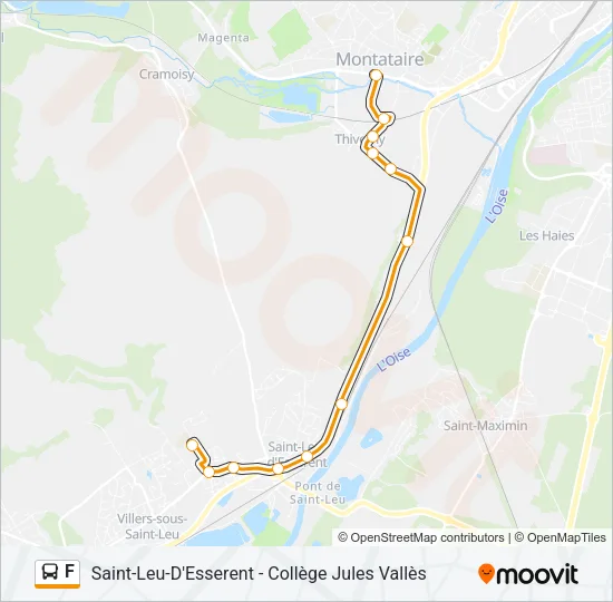 F Bus Line Map