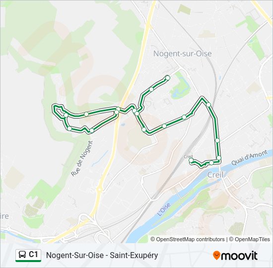 C1 Bus Line Map
