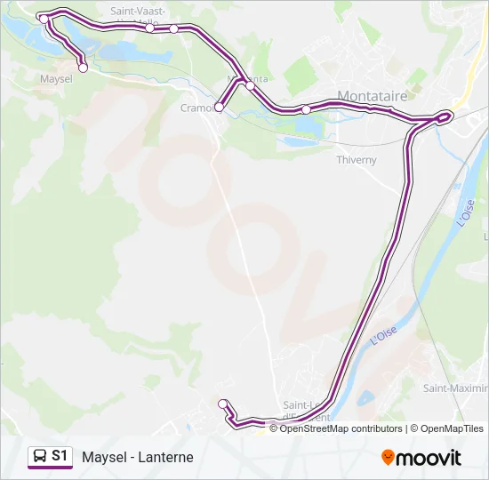 S1 Bus Line Map