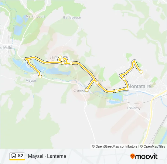 S2 Bus Line Map