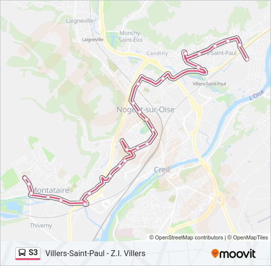 S3 Bus Line Map