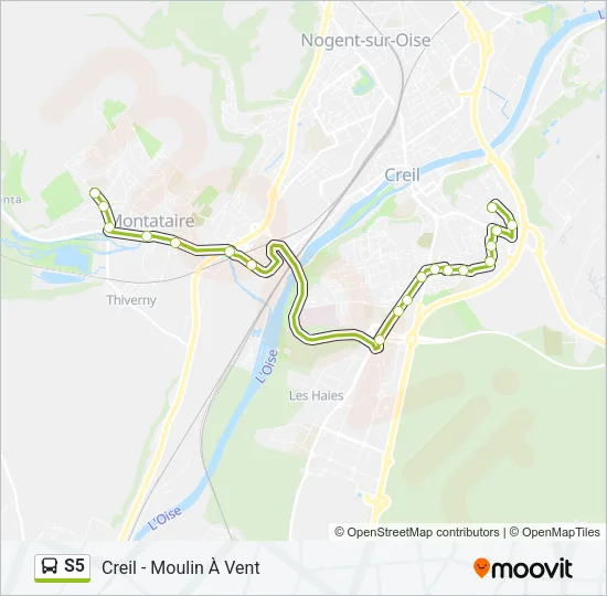 S5 Bus Line Map