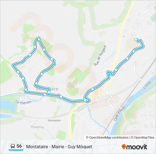 S6 Bus Line Map