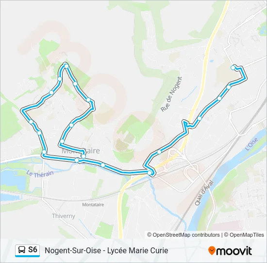 S6 Bus Line Map