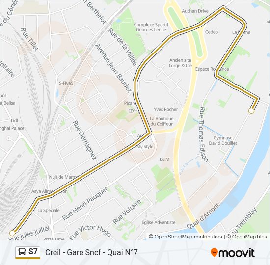 S7 Bus Line Map