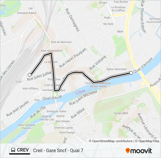CREV Bus Line Map