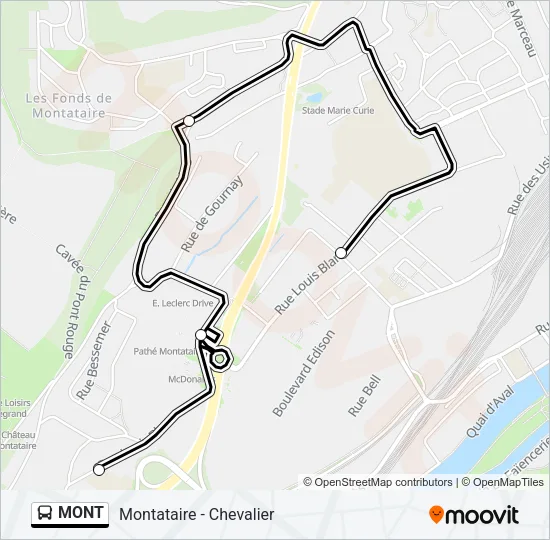 MONT Bus Line Map