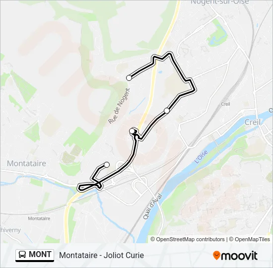 MONT Bus Line Map