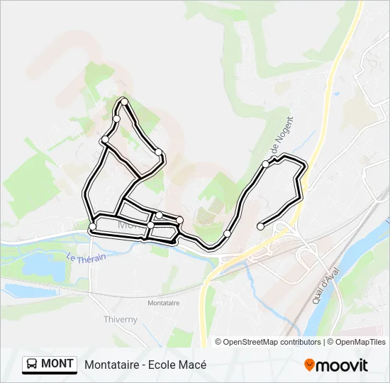 MONT Bus Line Map