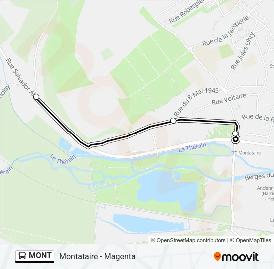 MONT Bus Line Map