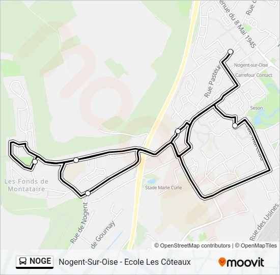 NOGE Bus Line Map
