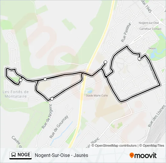 NOGE Bus Line Map