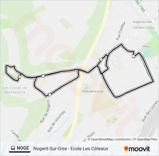 NOGE Bus Line Map