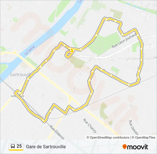 25 Bus Line Map
