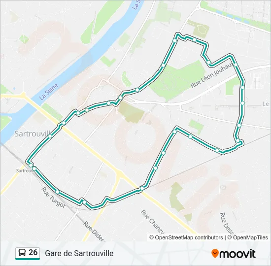 26 Bus Line Map