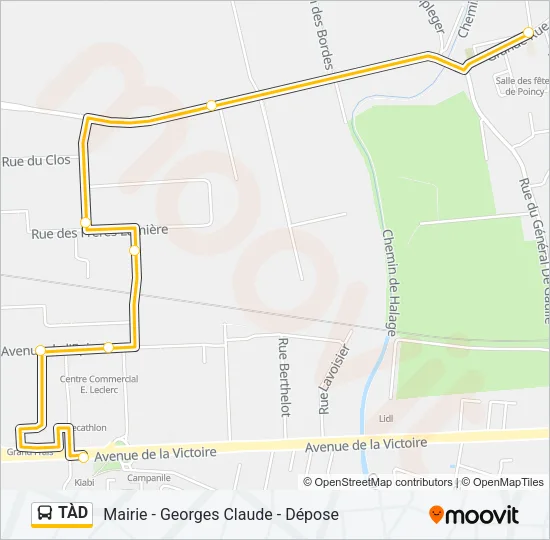 TÀD Bus Line Map
