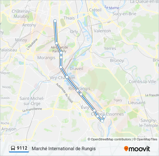9112 Bus Line Map