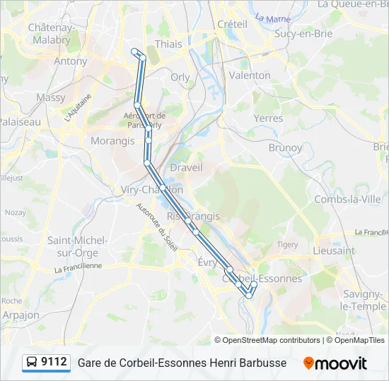 9112 Bus Line Map