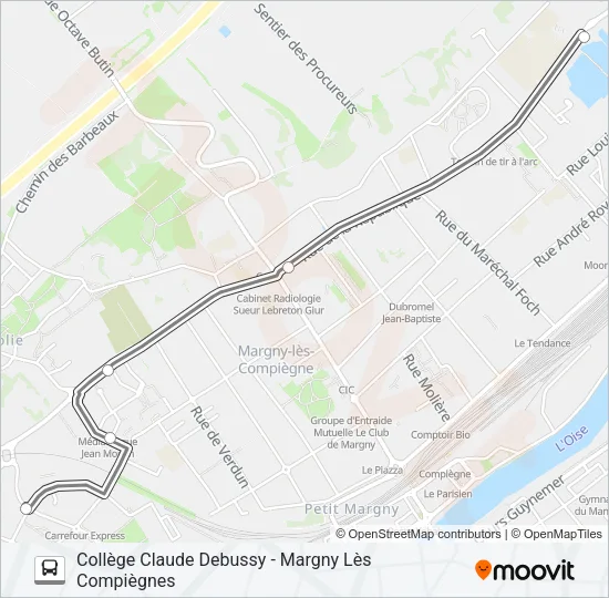 SCO DEB4B Bus Line Map