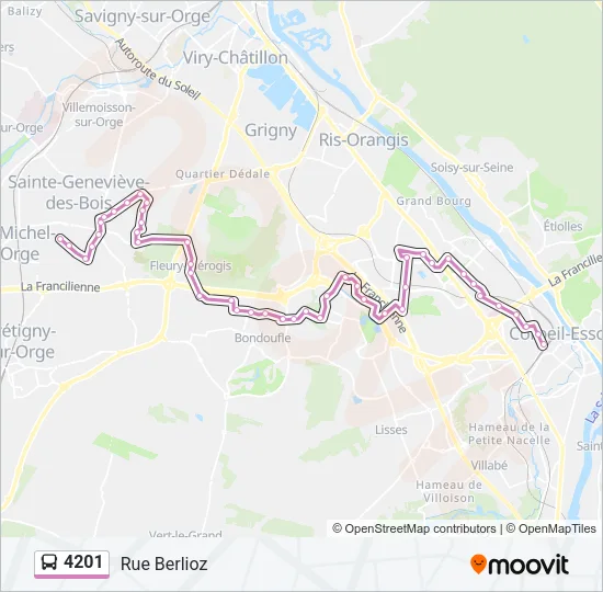 4201 Bus Line Map