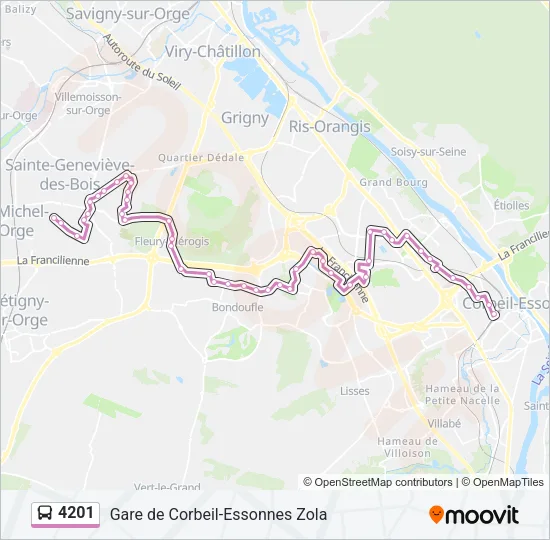 4201 Bus Line Map