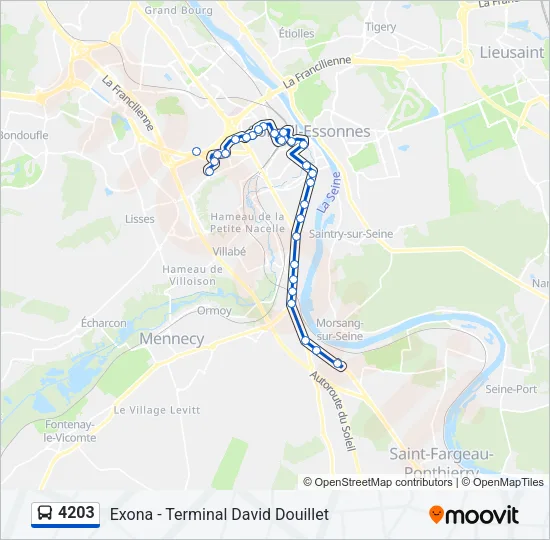 4203 Bus Line Map