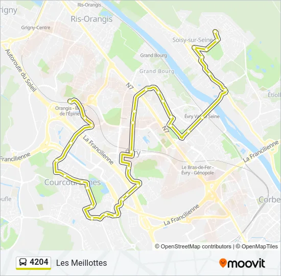 4204 Bus Line Map