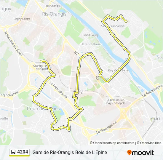 4204 Bus Line Map