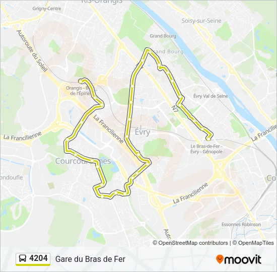 4204 Bus Line Map